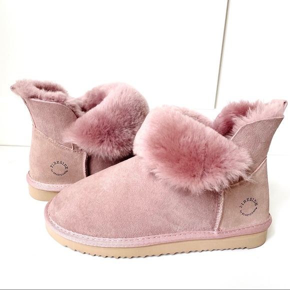 Fireside By Dearfoams Genuine Shearling Lined Boot - Picture 3 of 7